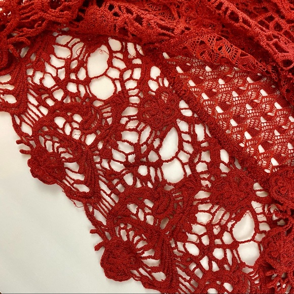 Umgee USA Crochet Style Tunic Top Coverup | 3/4 Length Sleeve - Picture 5 of 9